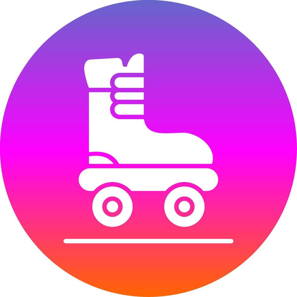 Roller Skate Glyph Gradient Circle Icon Design vector