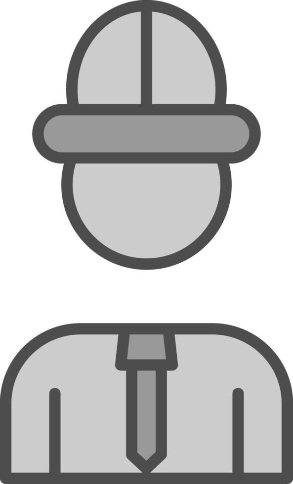 Architect Line Filled Greyscale Icon Design vector