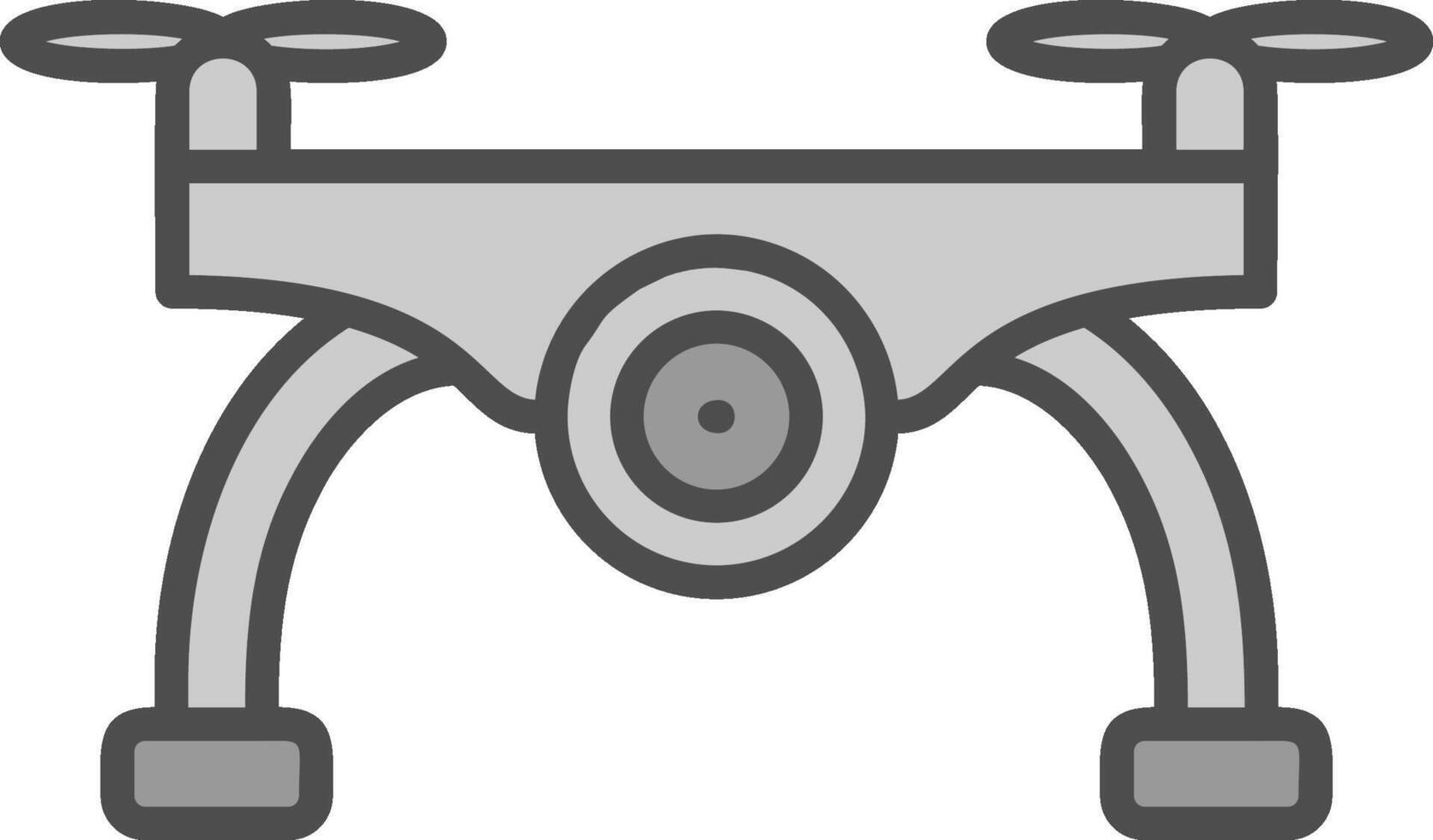 Camera Drone Line Filled Greyscale Icon Design vector