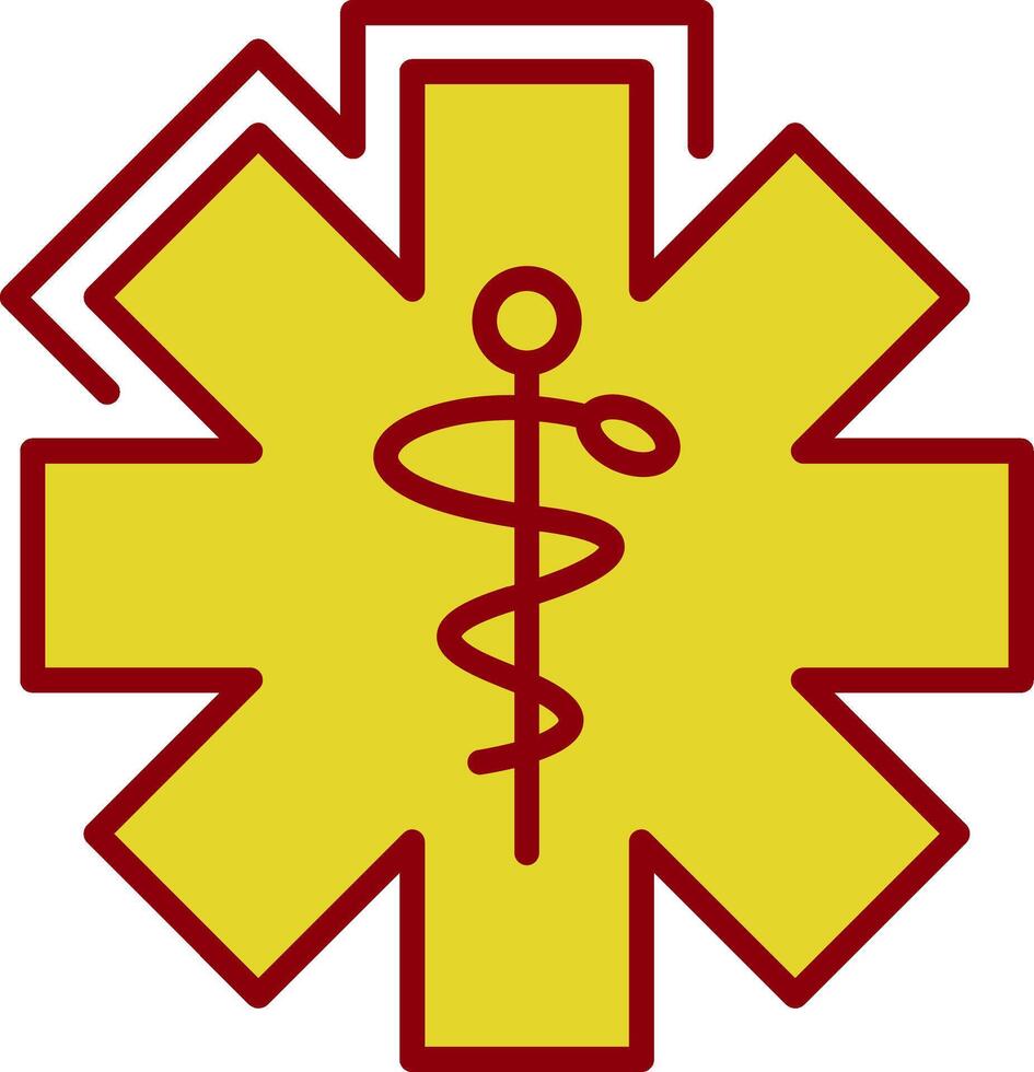 Caduceus Vintage Icon Design vector
