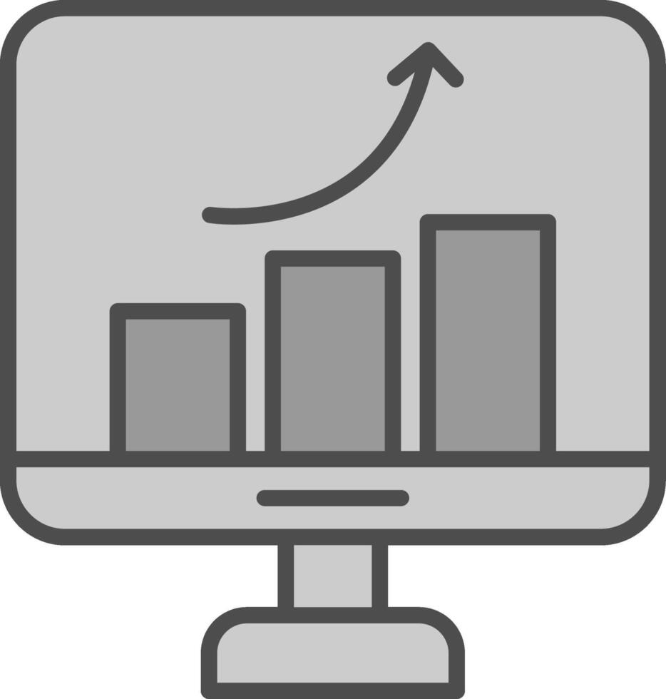 Improvement Line Filled Greyscale Icon Design vector