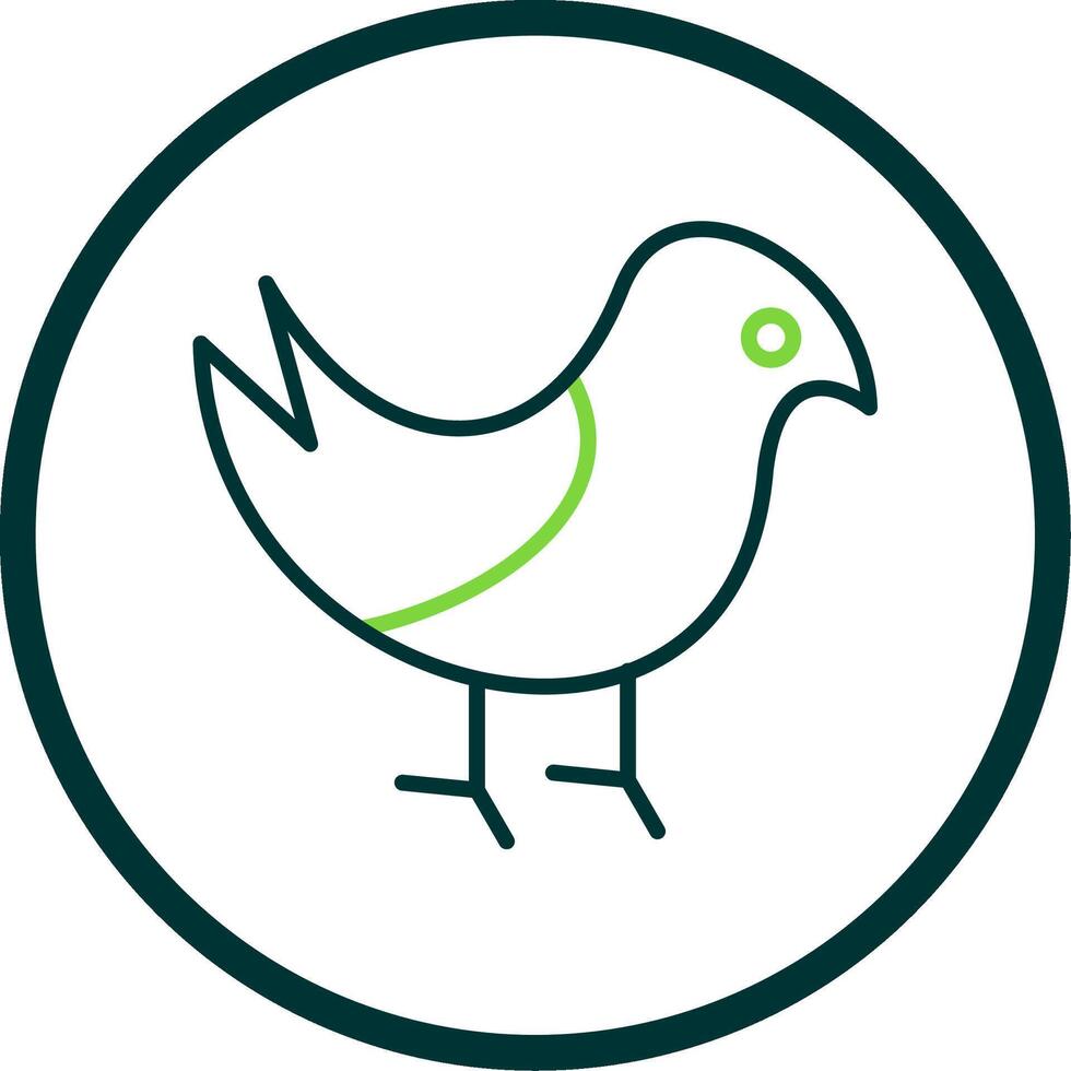 Bird Line Circle Icon Design vector