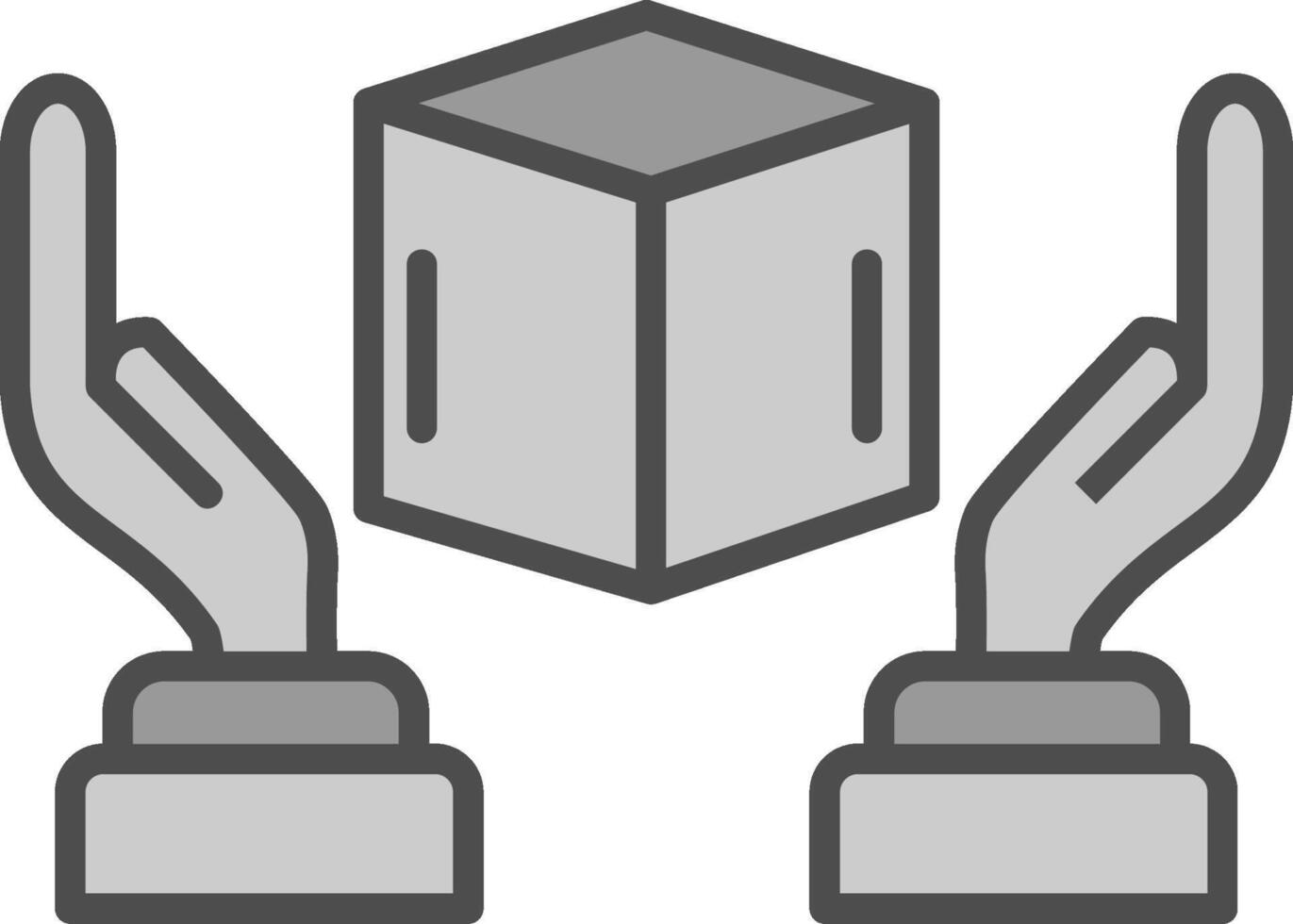 Product Line Filled Greyscale Icon Design vector
