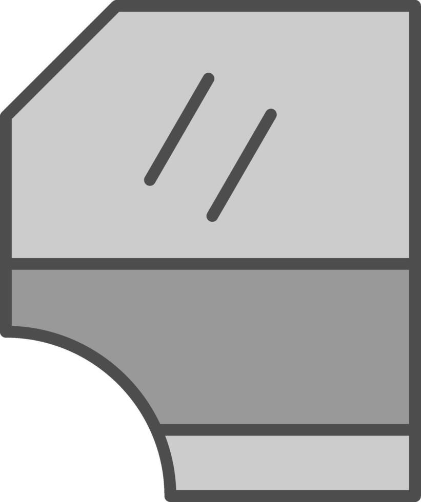 coche puerta línea lleno escala de grises icono diseño vector