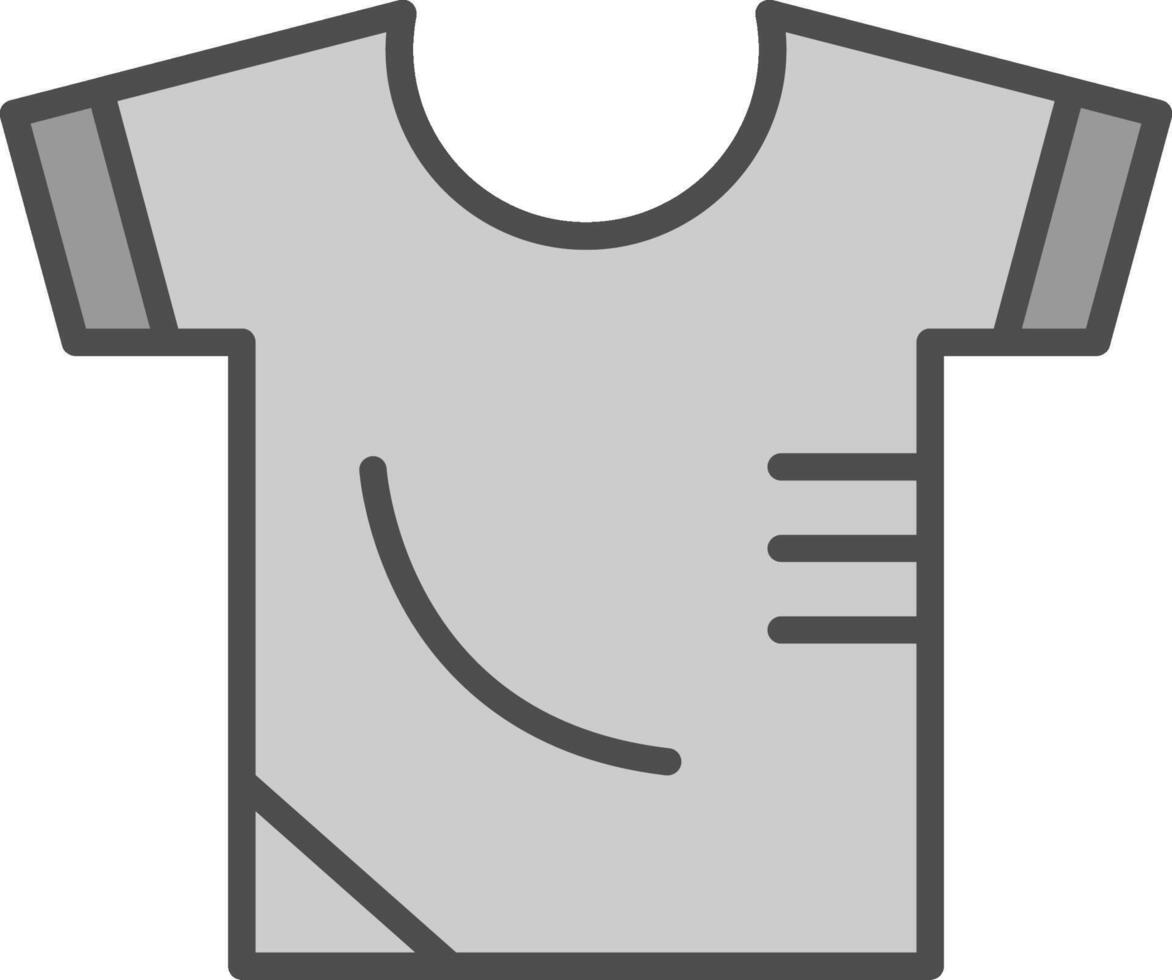 Shirt Line Filled Greyscale Icon Design vector