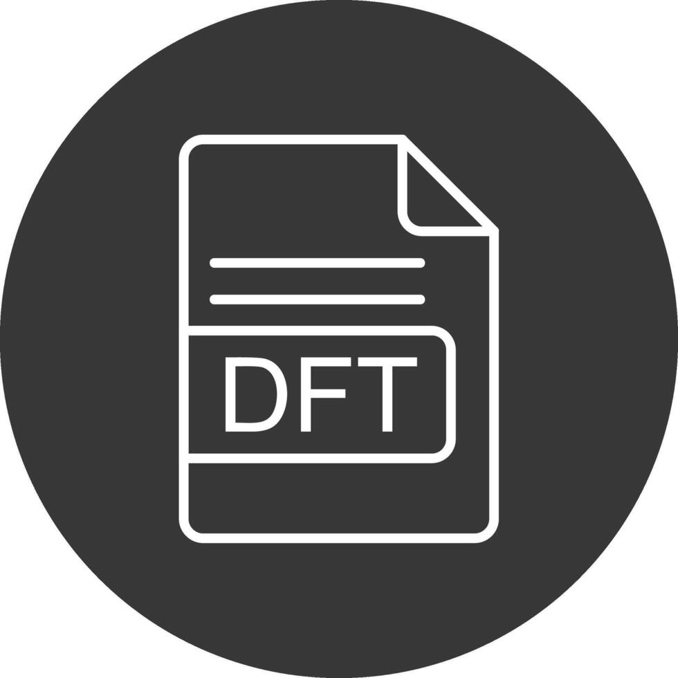 dft archivo formato línea invertido icono diseño vector
