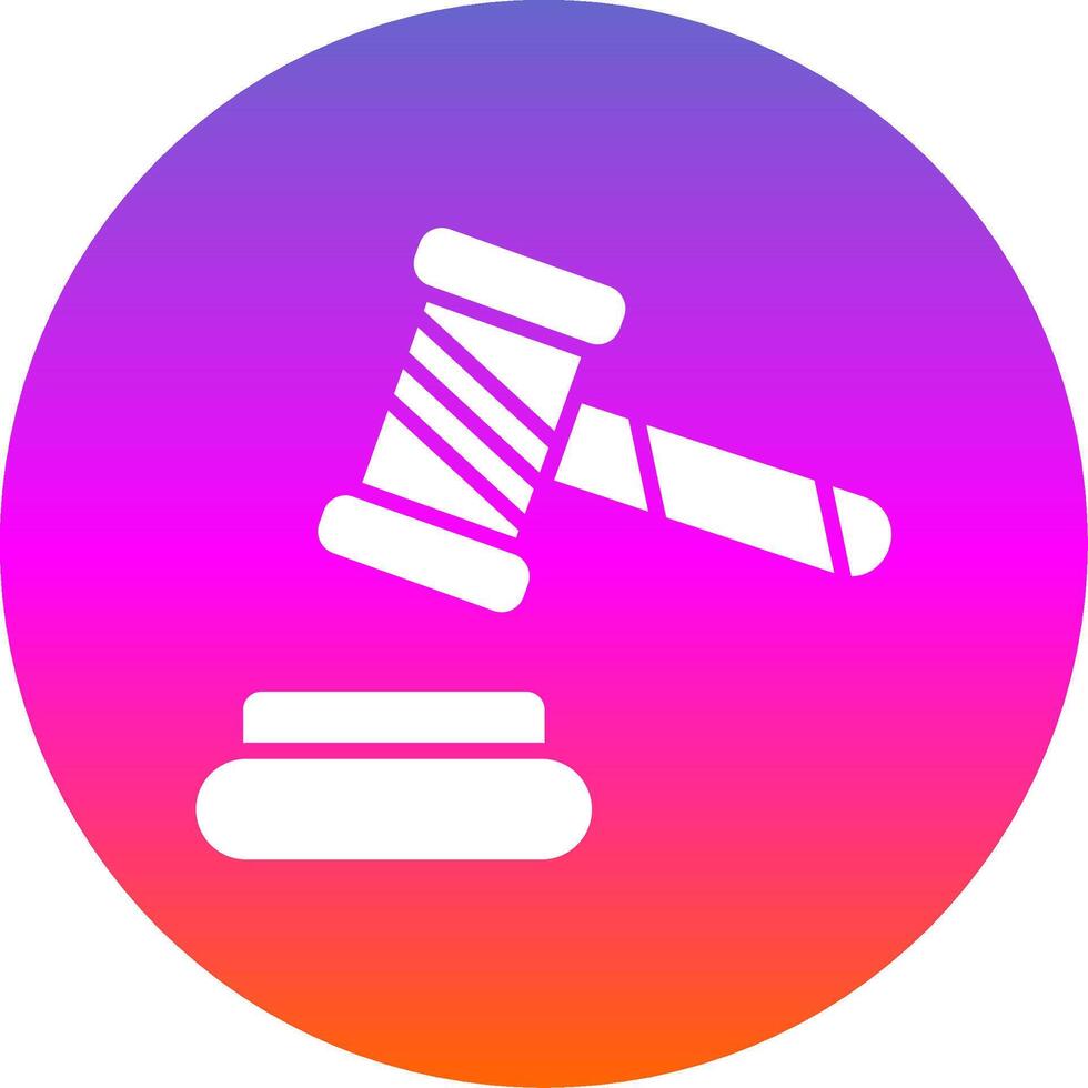 Gavell Glyph Gradient Circle Icon Design vector