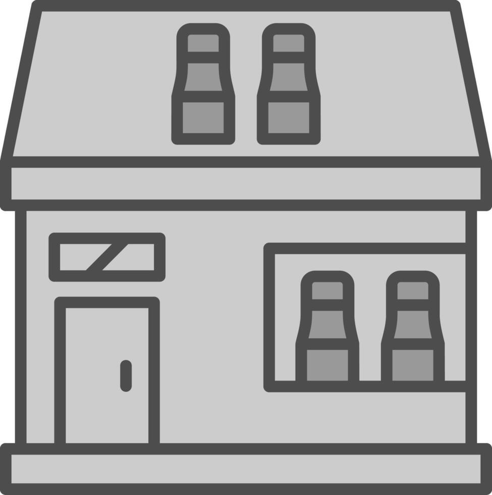 Off License Line Filled Greyscale Icon Design vector