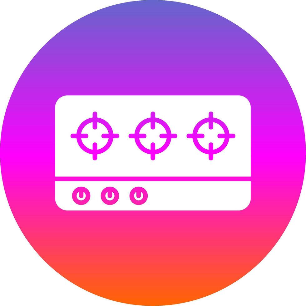 Hob Glyph Gradient Circle Icon Design vector
