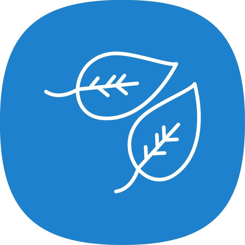 Leaf Line Curve Icon Design vector