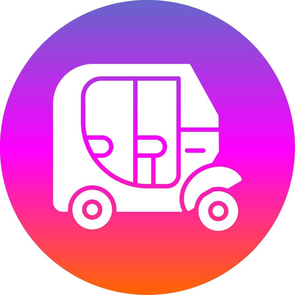 Vehicle Glyph Gradient Circle Icon Design vector