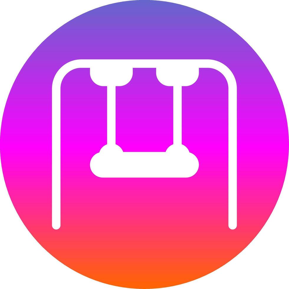 Swing Glyph Gradient Circle Icon Design vector