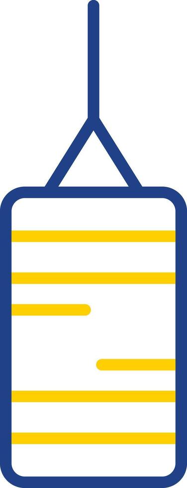 Punching Bag Line Two Colour Icon Design vector