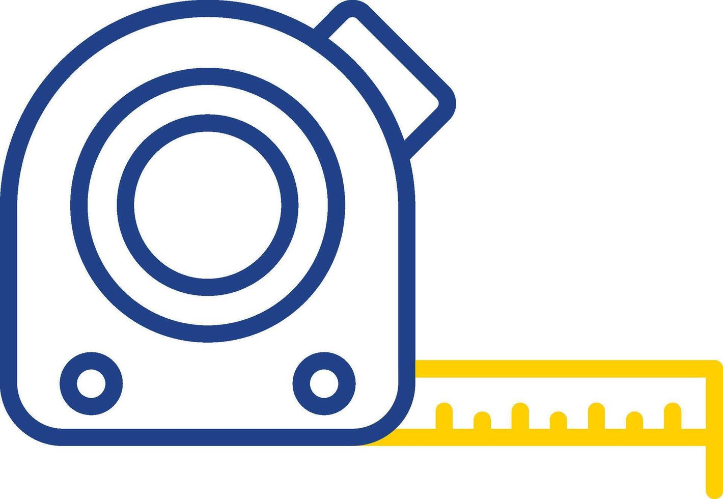 Tape Measure Line Two Colour Icon Design vector