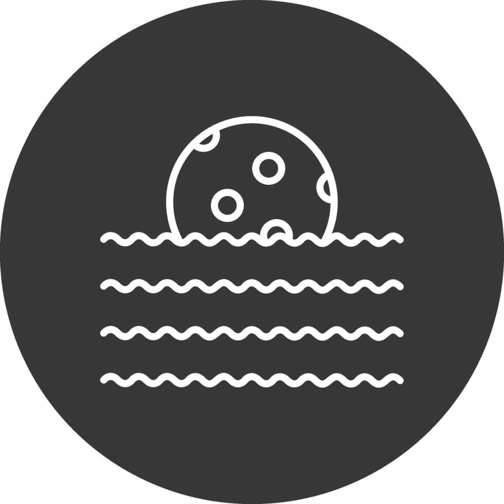 Waves Line Inverted Icon Design vector