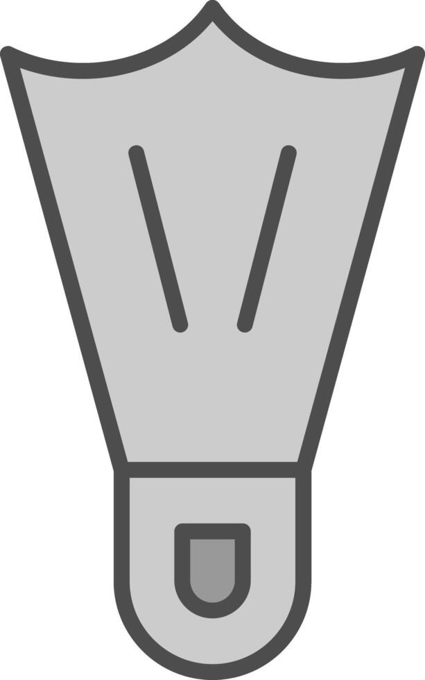 Flippers Line Filled Greyscale Icon Design vector