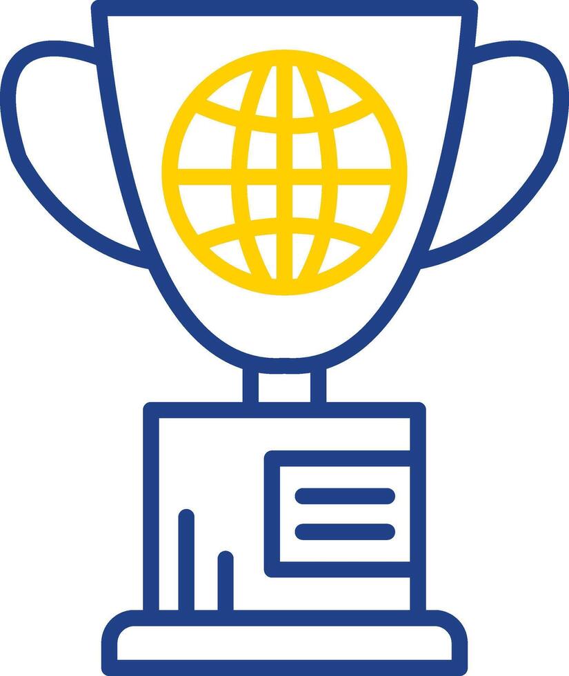 Globe Line Two Colour Icon Design vector