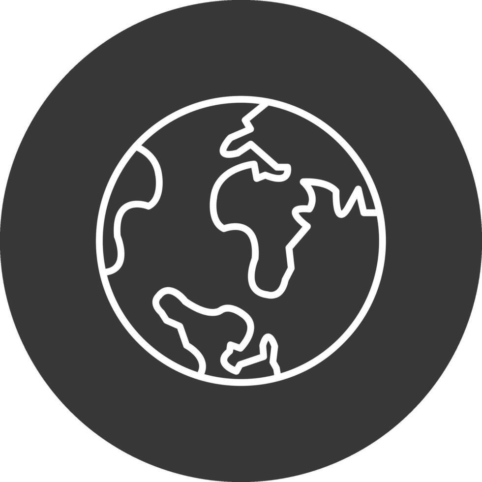 World Line Inverted Icon Design vector