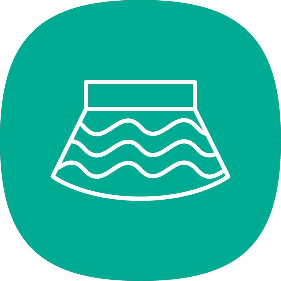 Skirt Line Curve Icon Design vector