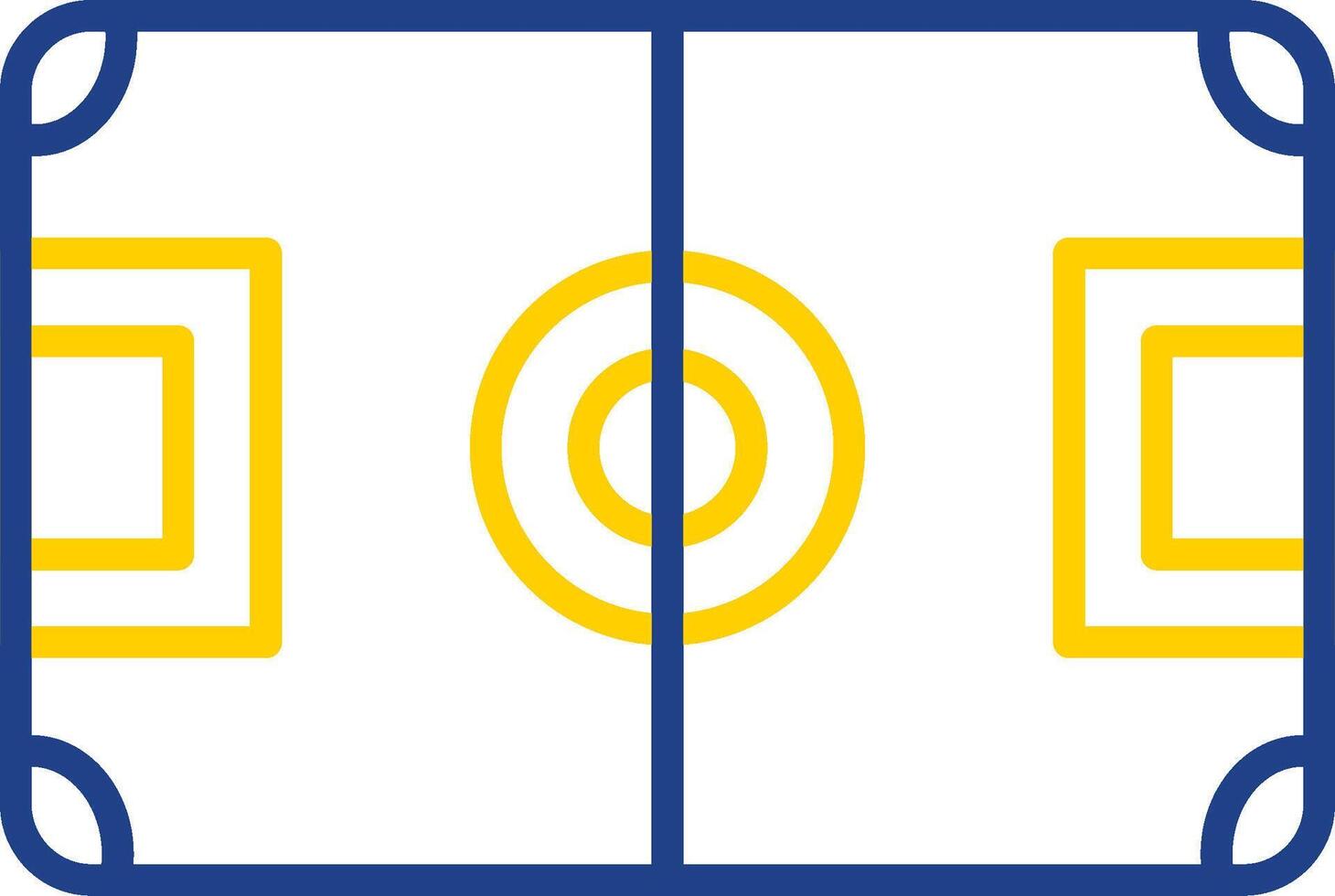 Football Field Line Two Colour Icon Design vector