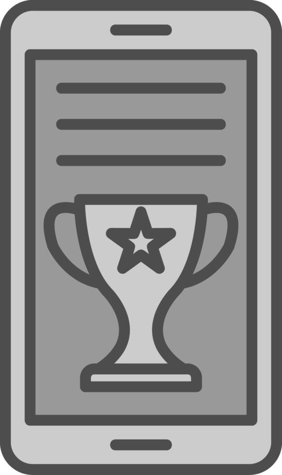 OnLine Filled Greyscale Multi Circle Award Line Filled Greyscale Icon Design vector