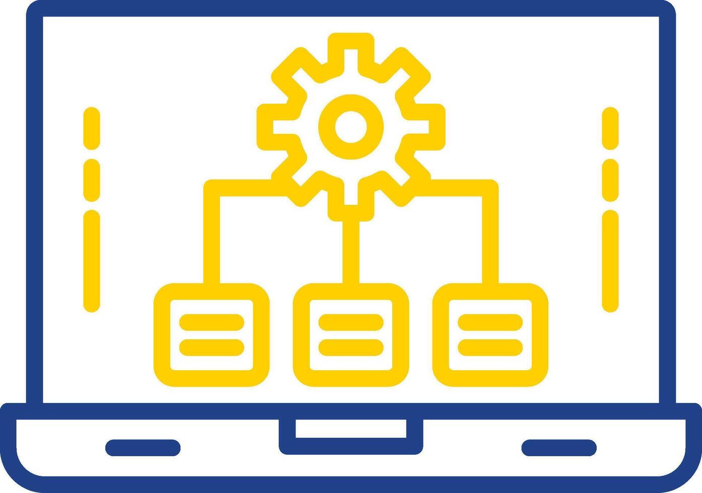 Laptop Line Two Colour Icon Design vector
