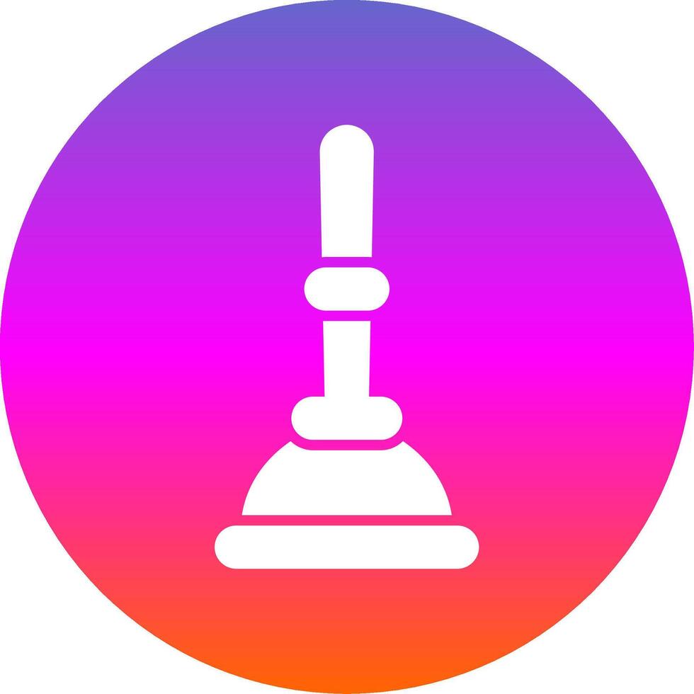 Plunger Glyph Gradient Circle Icon Design vector