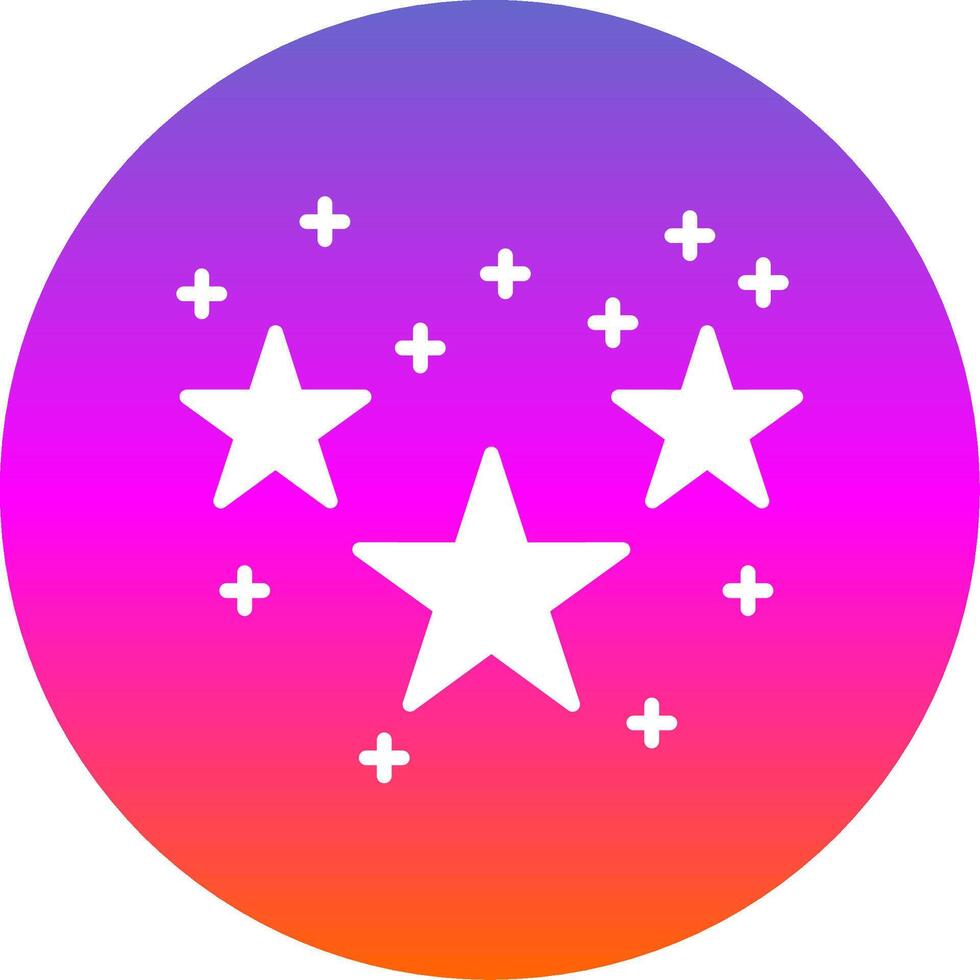 Stars Glyph Gradient Circle Icon Design vector