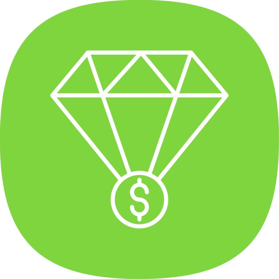 Value Line Curve Icon Design vector