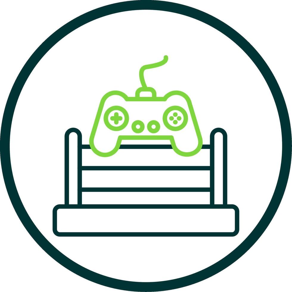 Fighting Game Line Circle Icon Design vector