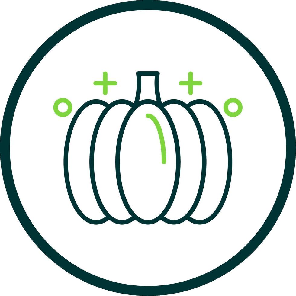 Pumpkin Line Circle Icon Design vector