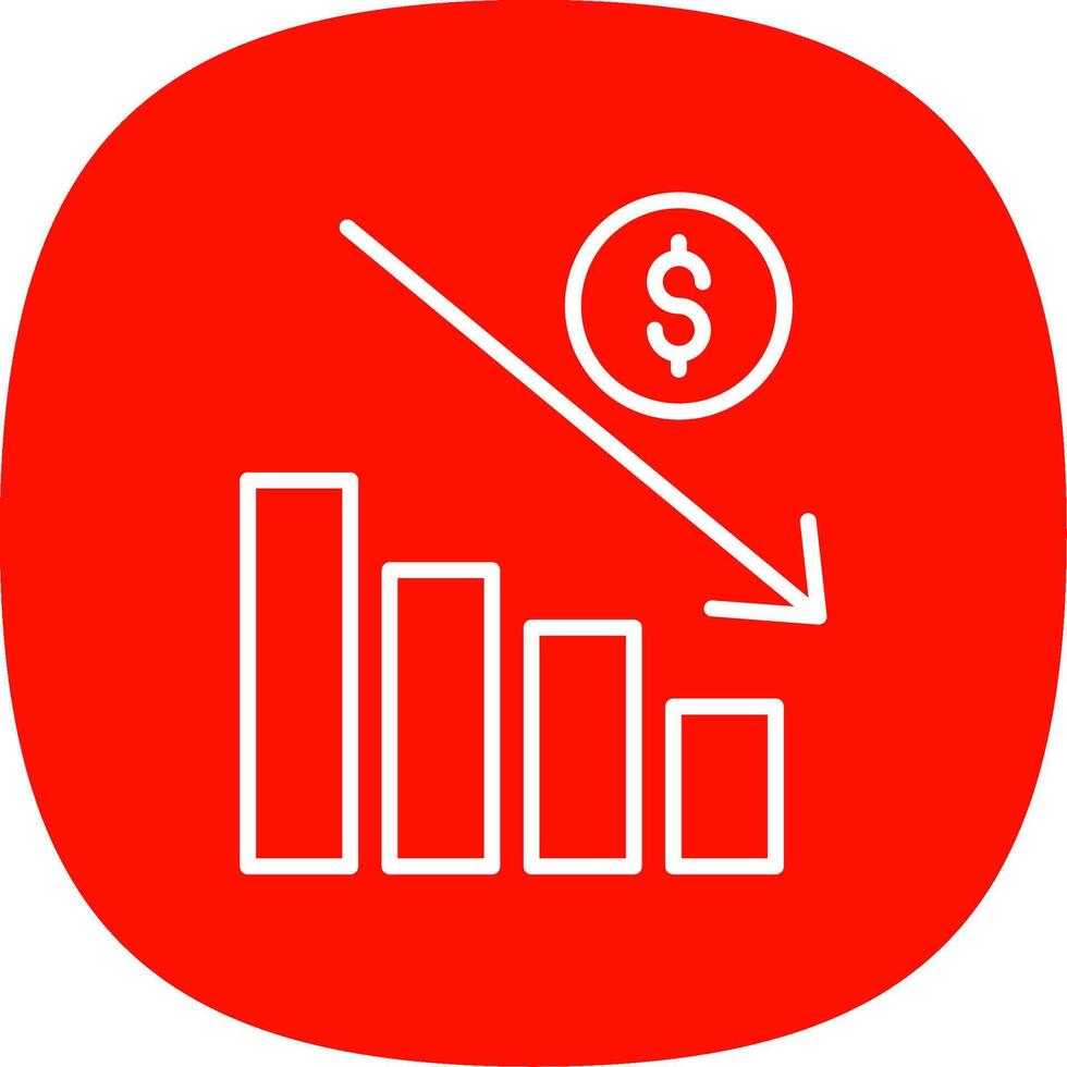Losses Line Curve Icon Design vector