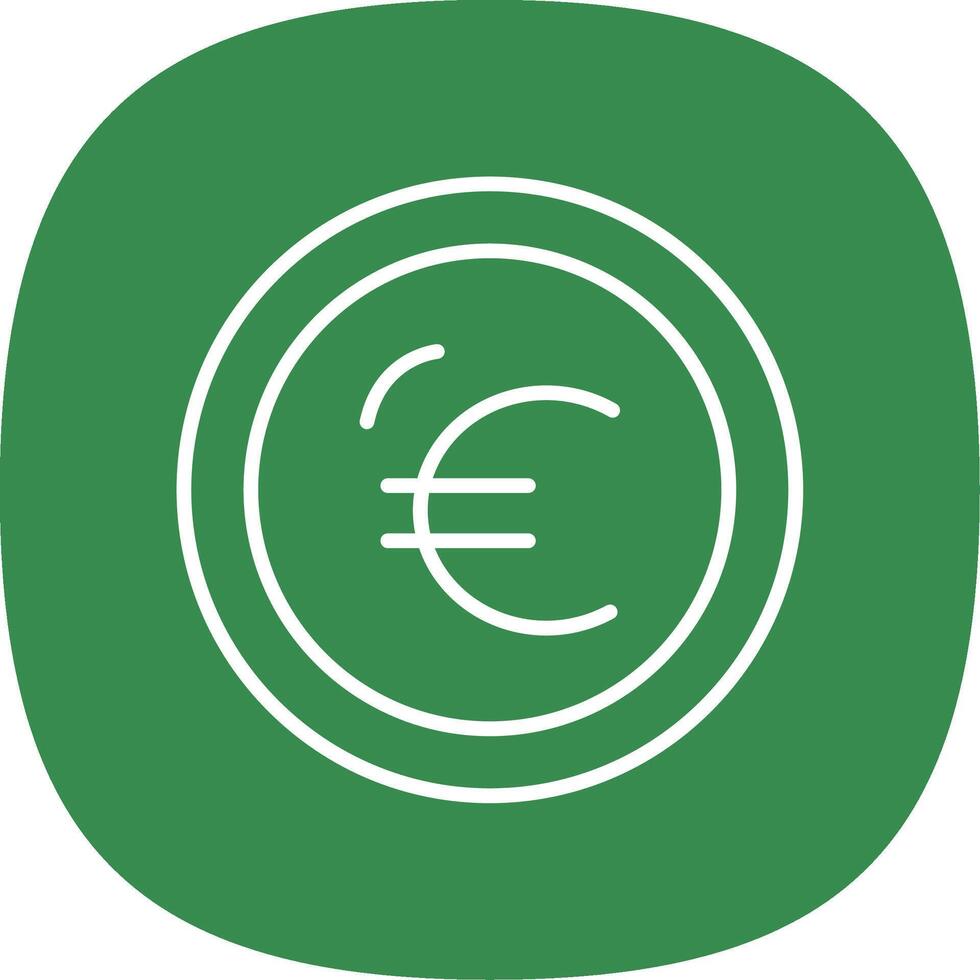 Euro Line Curve Icon Design vector