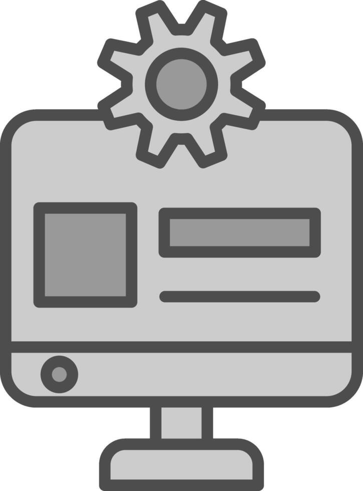 Web Administrator Line Filled Greyscale Icon Design vector