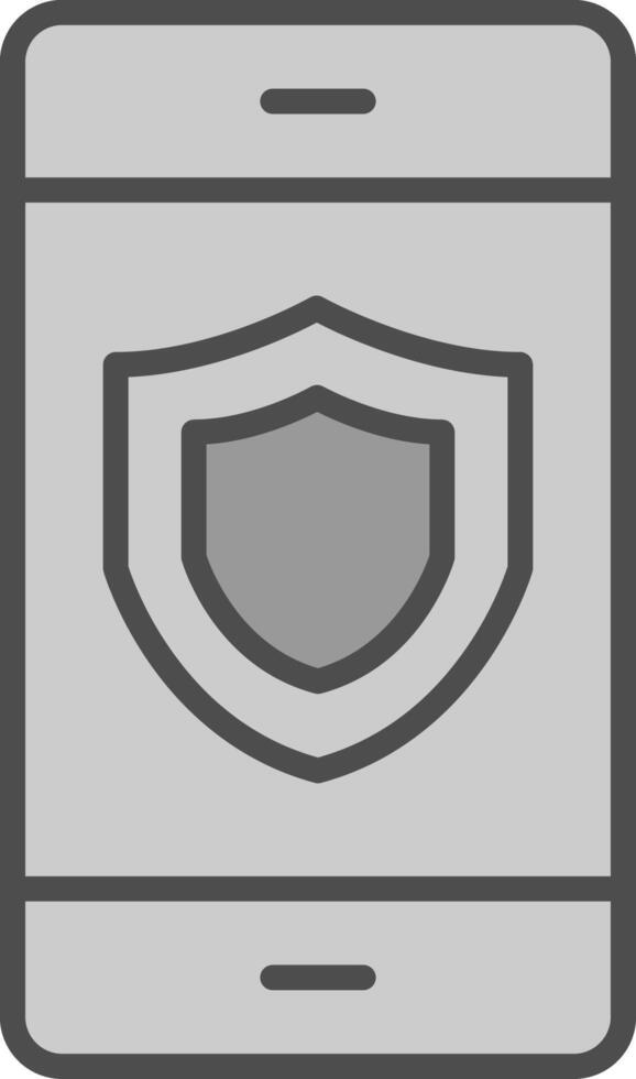 Security Line Filled Greyscale Icon Design vector