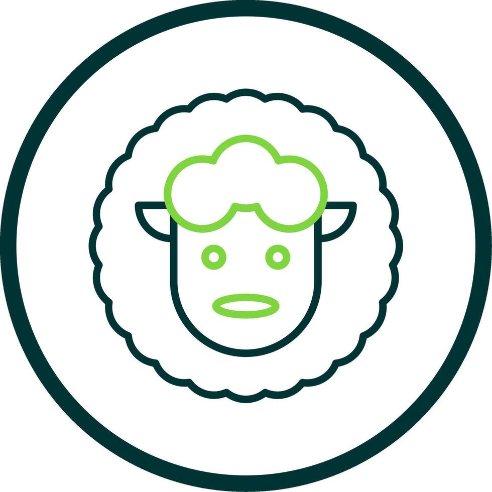 Sheep Line Circle Icon Design vector