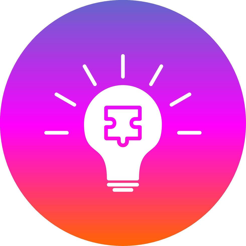 Solution Glyph Gradient Circle Icon Design vector