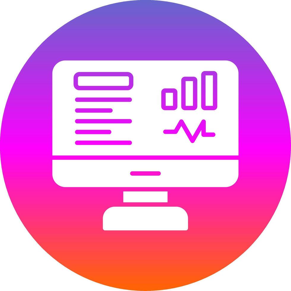 Dashboard Glyph Gradient Circle Icon Design vector