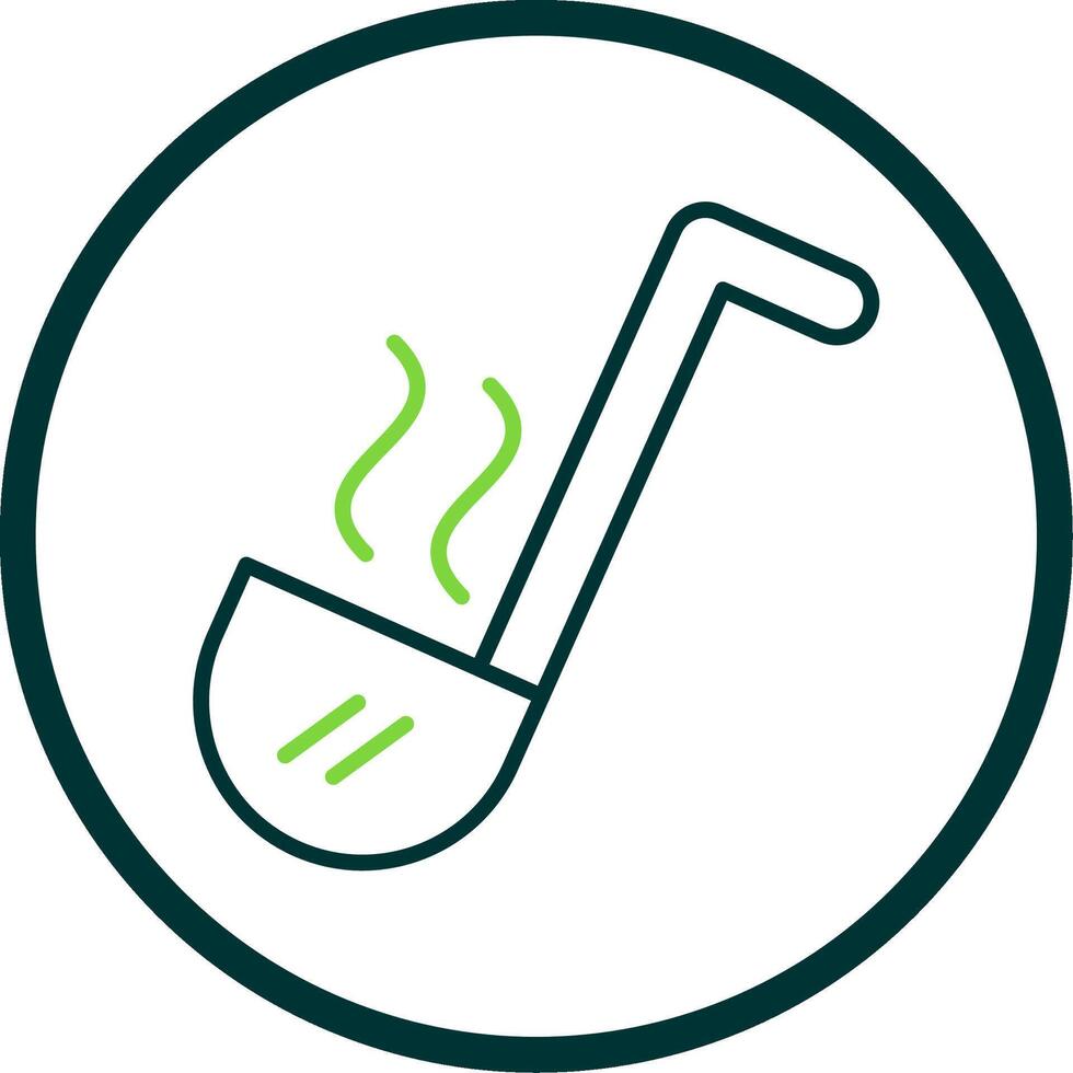 Ladle Line Circle Icon Design vector