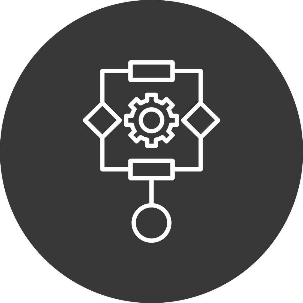 Algorithm Line Inverted Icon Design vector