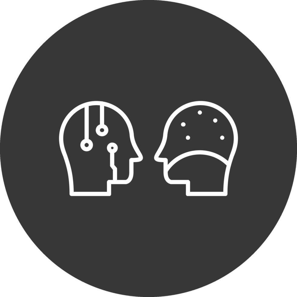 Turing Test Line Inverted Icon Design vector