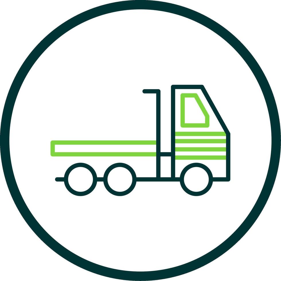 Trailer Line Circle Icon Design vector