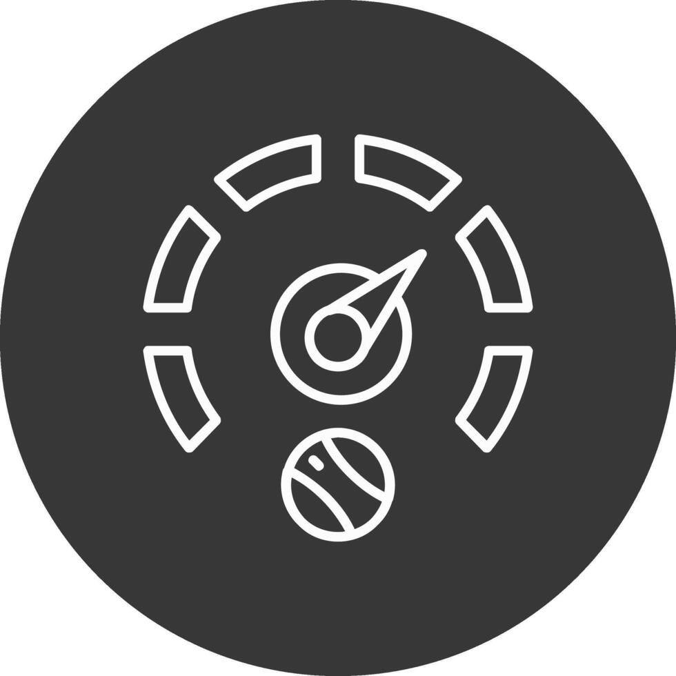 Gauge Line Inverted Icon Design vector