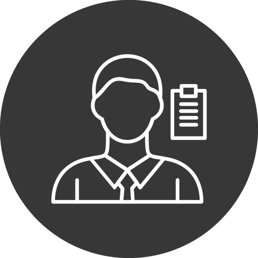 Manager Line Inverted Icon Design vector