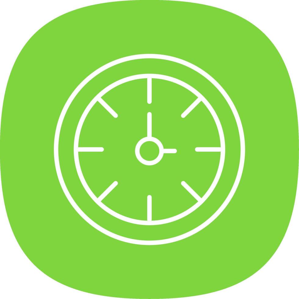 Clock Line Curve Icon Design vector