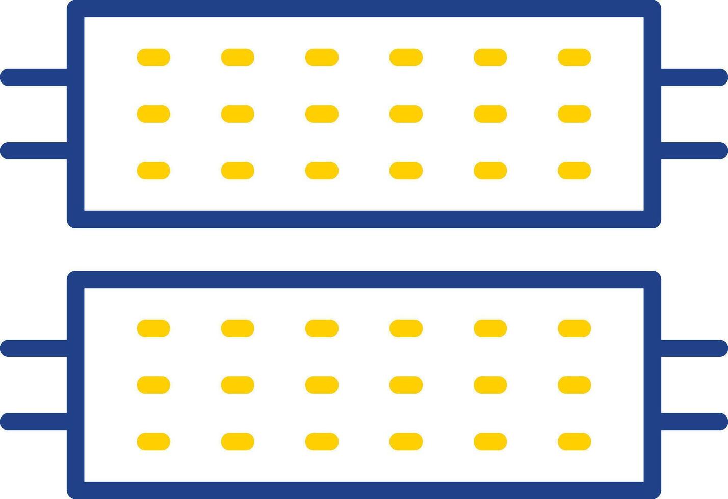 Led Line Two Colour Icon Design vector