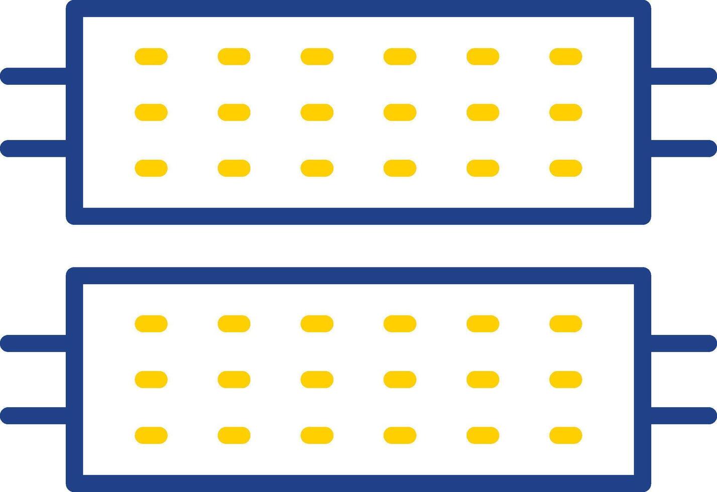 Led Line Two Colour Icon Design vector