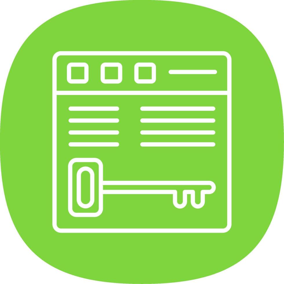 Keywords Line Curve Icon Design vector