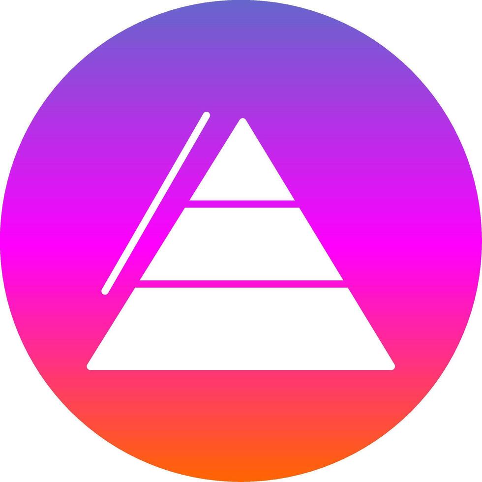 Pyramid Charts Glyph Gradient Circle Icon Design vector