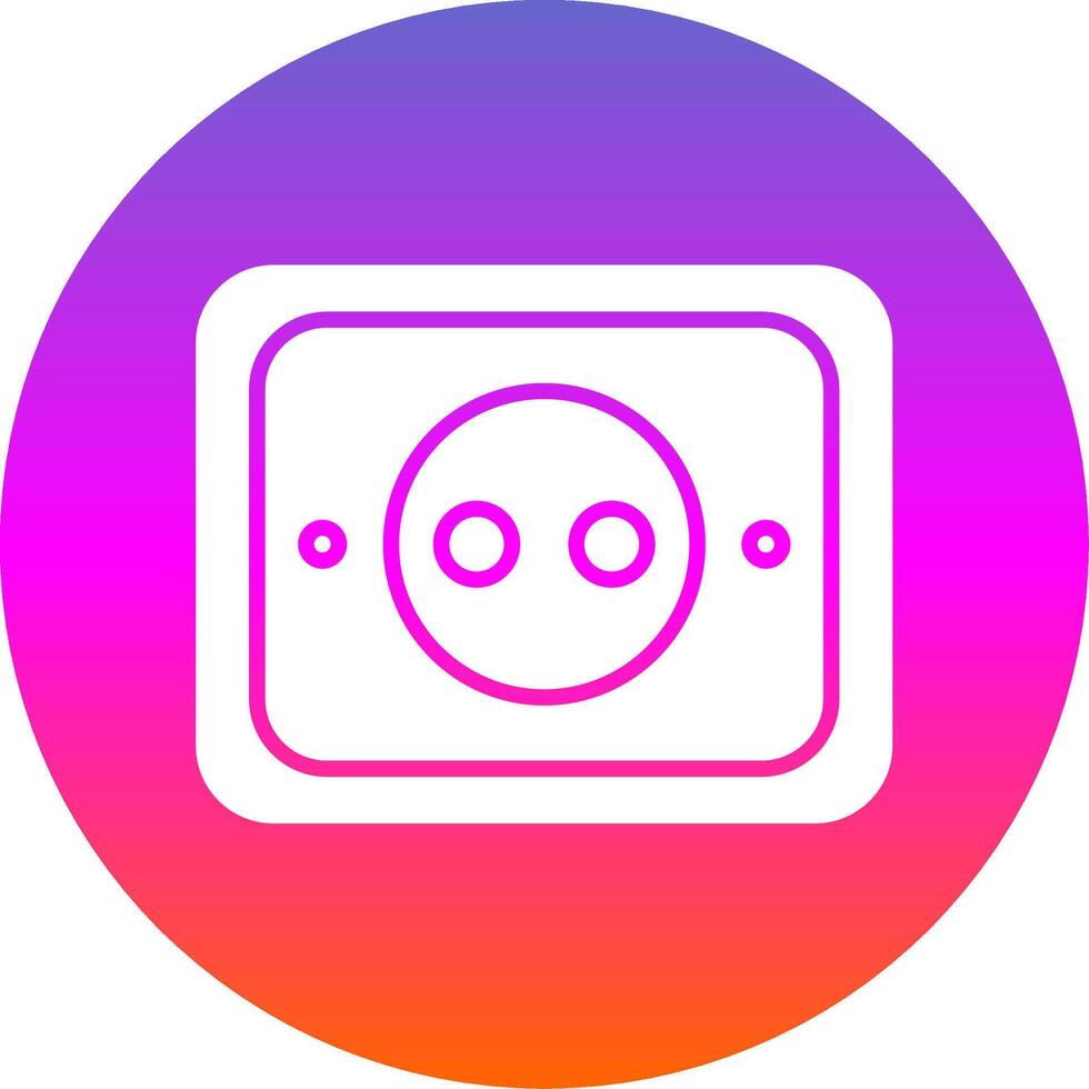Socket Glyph Gradient Circle Icon Design vector